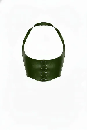 Green Women's Belt Tie Corset Type Wide Waist Accessory - APFT613