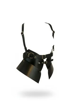 Black Women's Belt Wide Leather Corset Waist Accessory with Buckle - APFT616