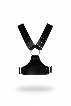 Black Women's Belt Studded Large Ring Body Accessory - APFT936