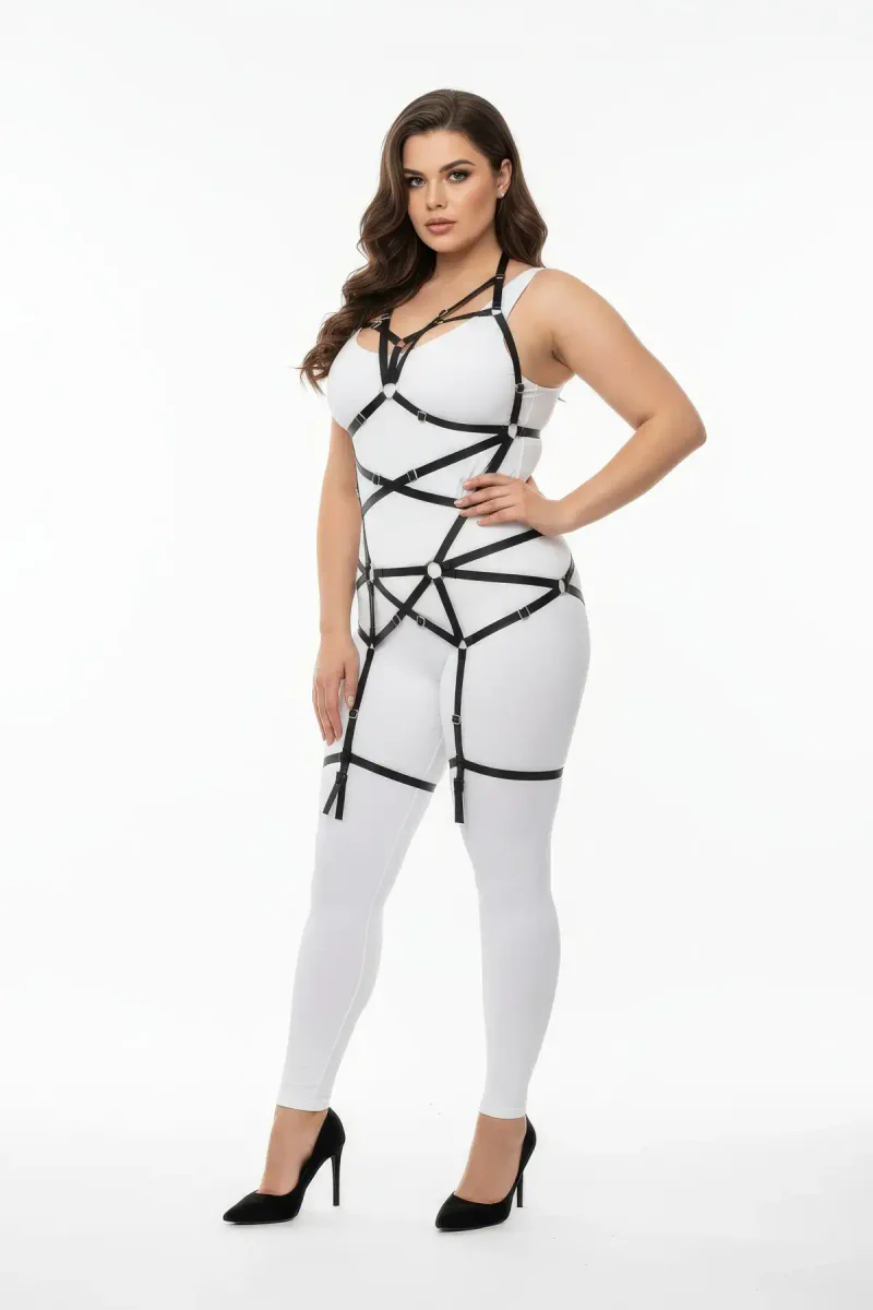 Women's Adjustable Body Harness - Full Body Strap Accessory