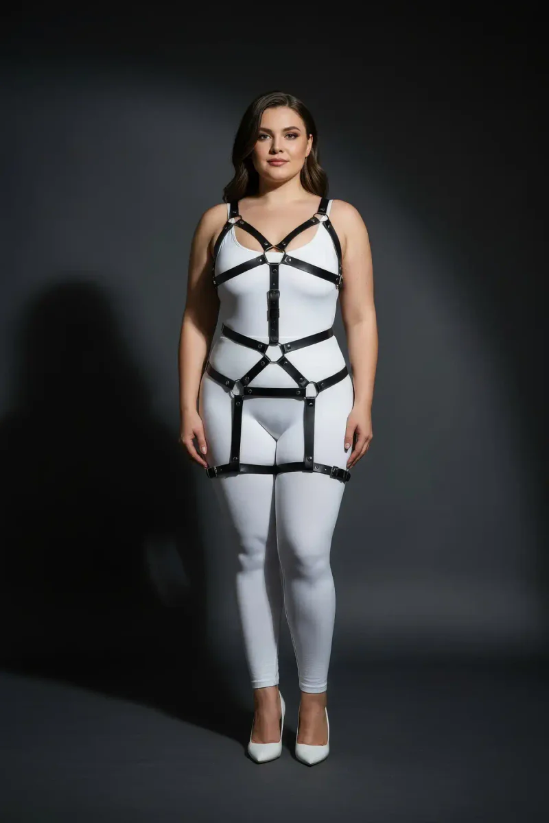 Plus Size Women's Body Harness | Adjustable Faux Leather