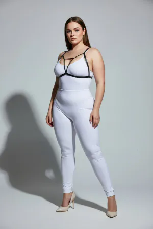 Plus Size Black Women's Rubber Harness Adjustable Fancy Accessory - APFT104