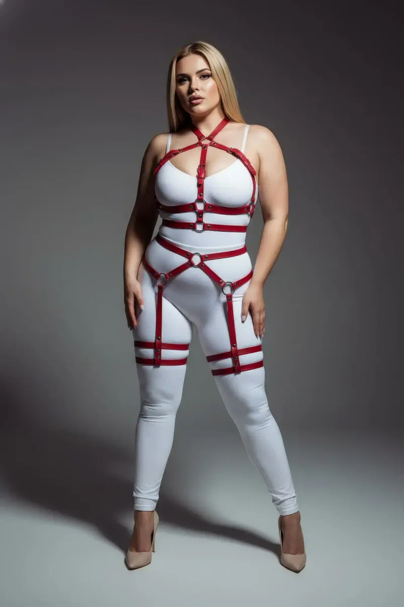 Plus Size Full Body Harness Side Profile Fashion Accessory